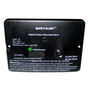 Marine carbon monoxide alarm with instructions.
