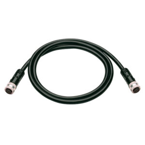 Black electrical cable with connectors