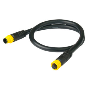 Black and yellow industrial cable connector