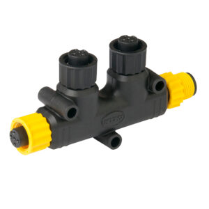 Irrigation manifold with yellow connectors