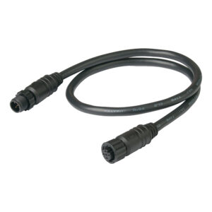 Black industrial connector cable with plug ends