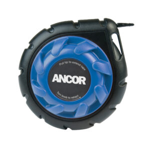 Ancor self-retracting fish tape in black and blue.