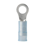 Blue insulated ring terminal connector
