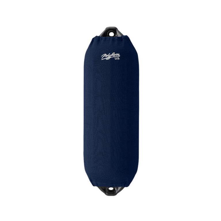 Navy blue boat fender with cover