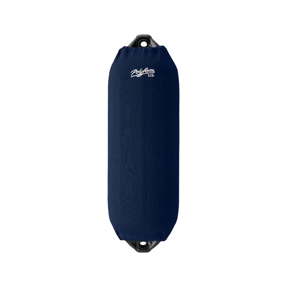 Navy blue boat fender with cover