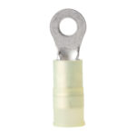 Insulated ring terminal connector, yellow sleeve