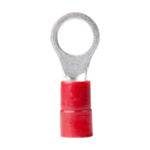 Red insulated ring terminal connector