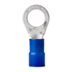Blue insulated ring terminal connector