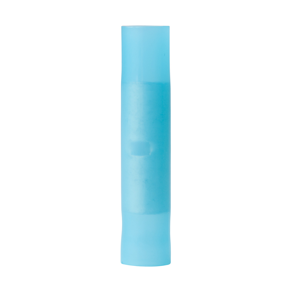 Blue insulated butt splice connector