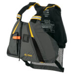 Onyx life jacket, black and yellow design.
