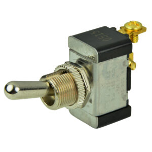 Metal toggle switch with threaded base