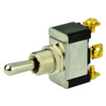 Metal toggle switch with three terminals