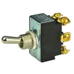 Metal toggle switch with gold terminals