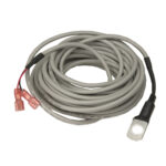 Coiled gray wire with connectors, industrial use.