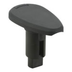 Black plastic car interior replacement part.
