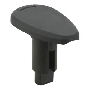 Black plastic car interior replacement part.