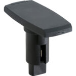 Black plastic car console cup holder insert