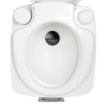Top view of cassette toilet system