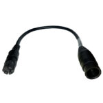 Black electrical cable with round connectors