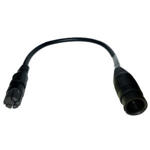 Black electrical cable with round connectors