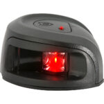 Black navigation light with red LED illumination.
