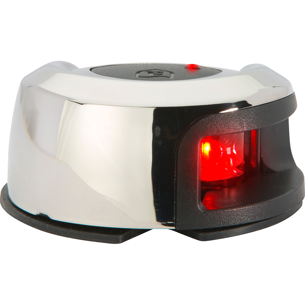 Stainless steel red LED marine navigation light