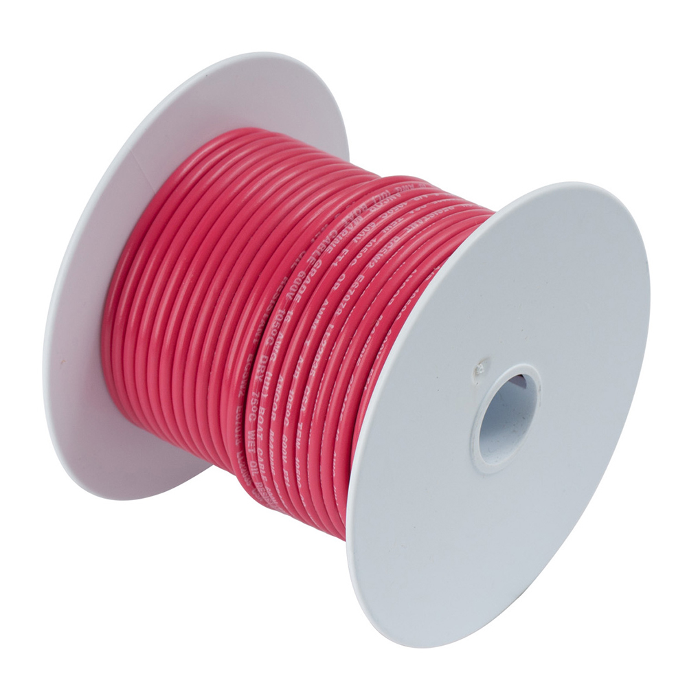 Red electrical wire on spool