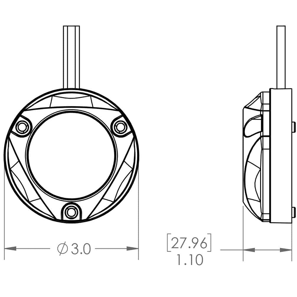 Technical drawing of circular component with dimensions.