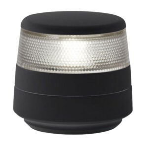 Black LED navigation light with unique lens design.