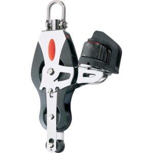 Sailing winch block on white background.