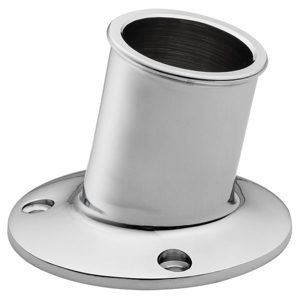 Stainless steel angled flange for pipes