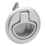 Stainless steel flush pull latch handle