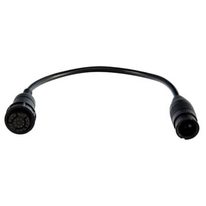 Black 8-pin electrical connector cable adapter.