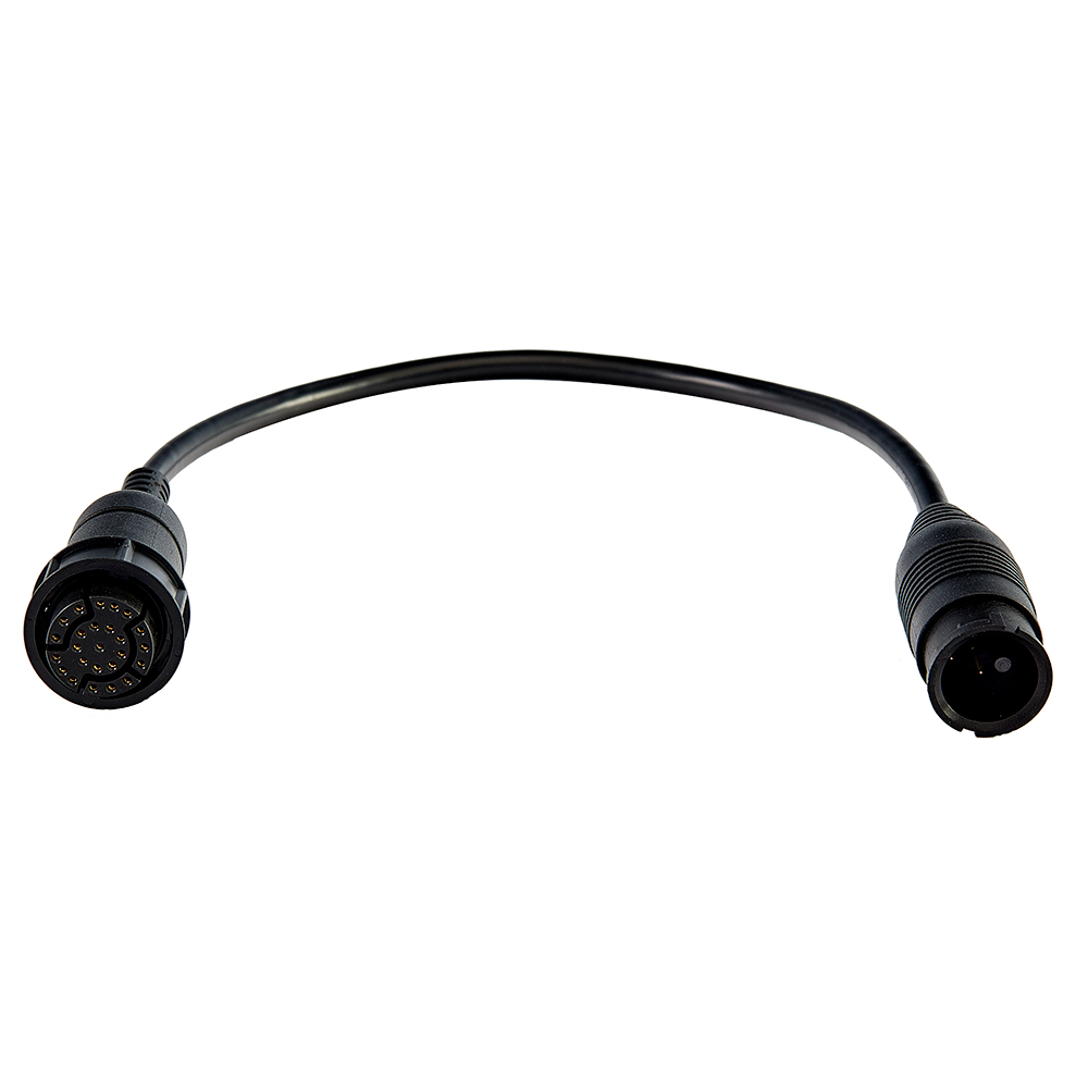 Black 8-pin electrical connector cable adapter.