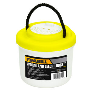 Frabill Worm and Leech Lodge bait container.