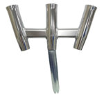 Chrome fishing rod holder rack display