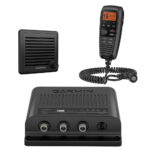 Garmin VHF 315 marine radio communication system.