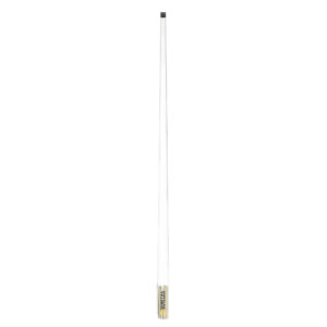 White fiberglass antenna with metal base