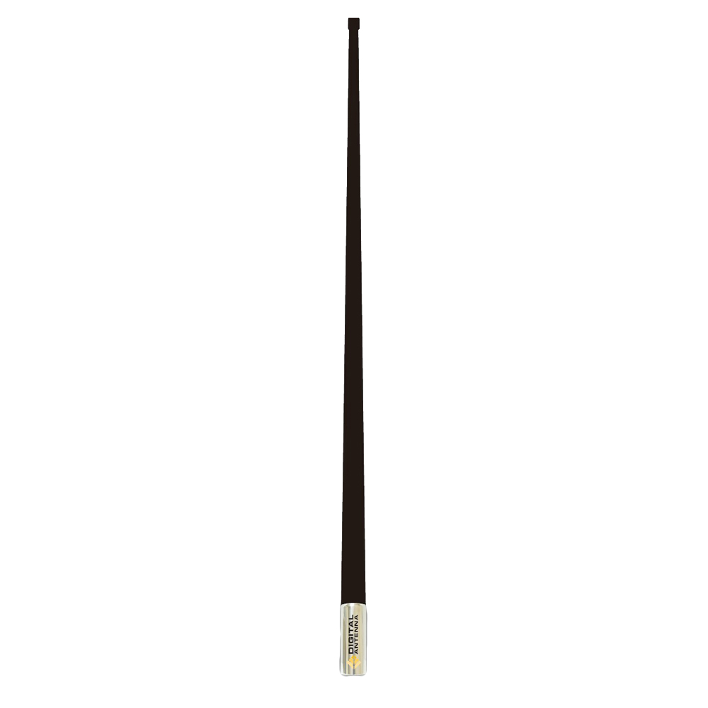 Black rubber duck antenna for improved signal reception.