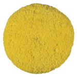 Yellow furry round polishing pad