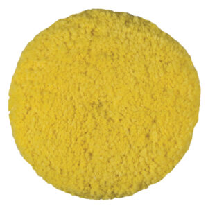 Yellow furry round polishing pad