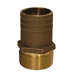 Bronze pipe fitting with threaded connections