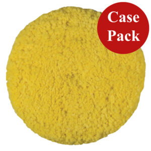 Yellow round wool buffing pad case pack