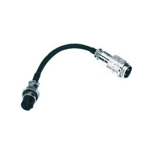 Three-pin electrical connector cable close-up