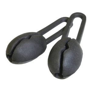 Pair of black rubber boot bands