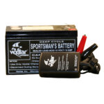 Vexilar deep cycle sportsman's battery with charger.