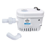 Automatic bilge pump with hose attachment.