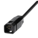 IEC C19 power connector, close-up view