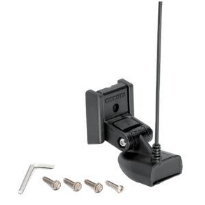 Fish finder boat transducer with screws and Allen key.
