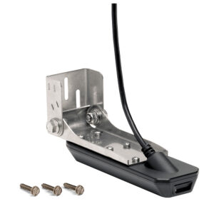 Transducer mount with three screws and cable.